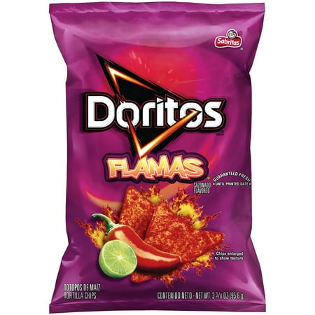 Doritos Flamas Sazonado Flavored Tortilla Chips 3.375 Ounce Plastic Bag
