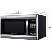 Emerson 1.3 Cu Ft 1000 Watt, Touch Control Microwave Oven, Stainless Steel/Black, MW1338SB