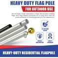 thumbnail image 3 of Super Tough USA-Made 25ft Heavy Duty Flag Pole for Outside House - Clear Anodized - Residential In-Ground Flagpole - 4-Section High-Grade Aluminum - Includes All Accessories, 3 of 9