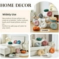 thumbnail image 3 of Round Throw Pillow Velvet Home Decoration Pleated Round Pillow Cushion for Couch Chair Bed Car Light Green, 3 of 6