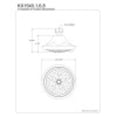 thumbnail image 2 of Kingston Brass KX1546 Vilbosch 5" 5-Function Shower Head, Naples Bronze, 2 of 2