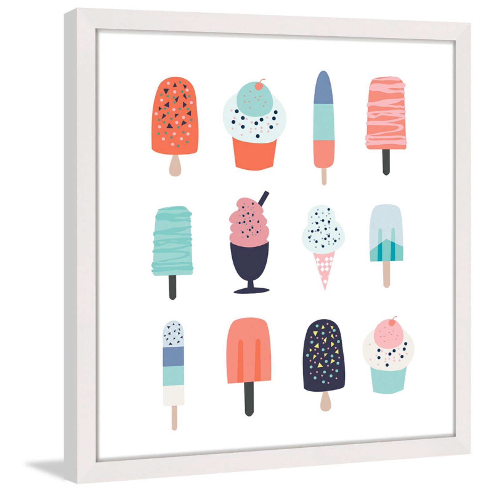 Marmont Hill "Ice Cream Styles 2" by Shayna Pitch Framed Painting Print
