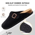 thumbnail image 5 of Ecetana Womens Suede Clogs Comfort Slip-On Mules with Adjustable Buckle Strap Indoor Outdoor Sandals, 5 of 7