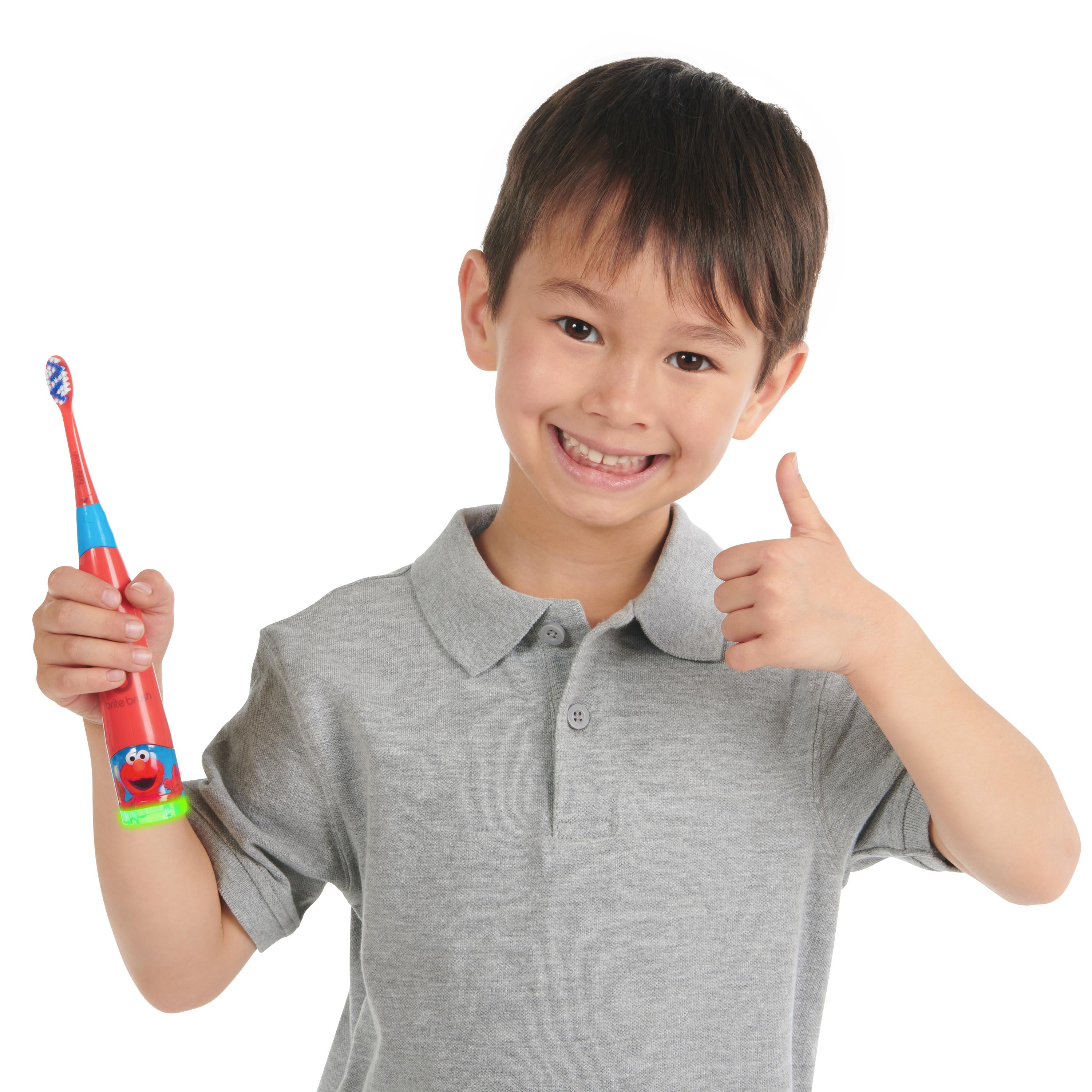 BriteBrush Kids Toothbrush with Elmo - Makes it Fun to Brush Right with  Games and Songs - Walmart.com