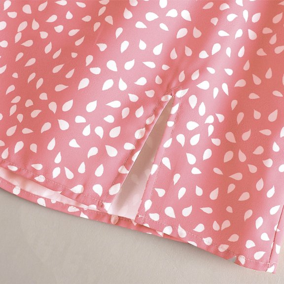 Vedolay Womens Skirts Women's High Waist Pleated Skirt A line Swing Midi Skirt,Pink M