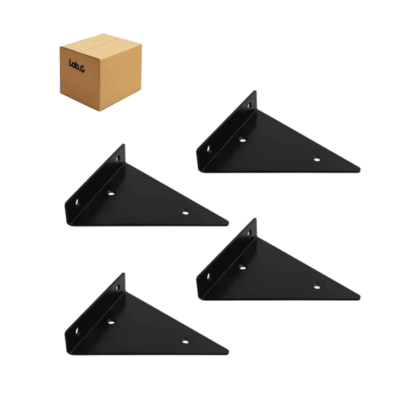 4pz Soportes para Repisas Flotantes Lab.G, negras