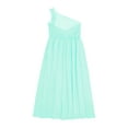thumbnail image 4 of inhzoy Kids Flower Girls One Shoulder Maxi Wedding Gown Junior Bridesmaid Birthday Party Chiffon Dress Mint Green 16, 4 of 4