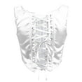 thumbnail image 7 of Mrat Plus Size Tank Tops Women Lace-Up Solid Fishbone Court Vintage Corset Straps Tank Tops Shapewear Linen Tank Tops for Women S-31 White L, 7 of 7