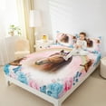 thumbnail image 3 of Manfei 3D Rustic Horse Full Size Sheets, Blue Pink Watercolor Flower Bed Sheets, Dreamy Rainbow Sheet Sets, Luxury Bedroom Decor, 4pcs, 3 of 6