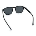 thumbnail image 7 of Mens Hipster Keyhole Rectangle Horn Rim Plastic Nostalgic Sunglasses All Black, 7 of 7