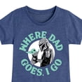 thumbnail image 3 of The Mandalorian - Where Dad Goes I Go - Youth Girls Short Sleeve T-Shirt, 3 of 5