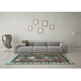 thumbnail image 3 of Ahgly Company Indoor Round Persian Light Blue Traditional Area Rugs, 7' Round, 3 of 4