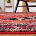 thumbnail image 4 of SAFAVIEH Vintage Hamadan Leone Oriental Area Rug, Red/Black, 6'7" x 9', 4 of 8