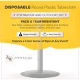 thumbnail image 2 of HAHDAXIA Nappe de Fête Jetable en Plastique Jaune Standard [Lot de 6] Nappe Ronde de 84 Pouces pour Usage Intérieur et Extérieur, 2 of 7
