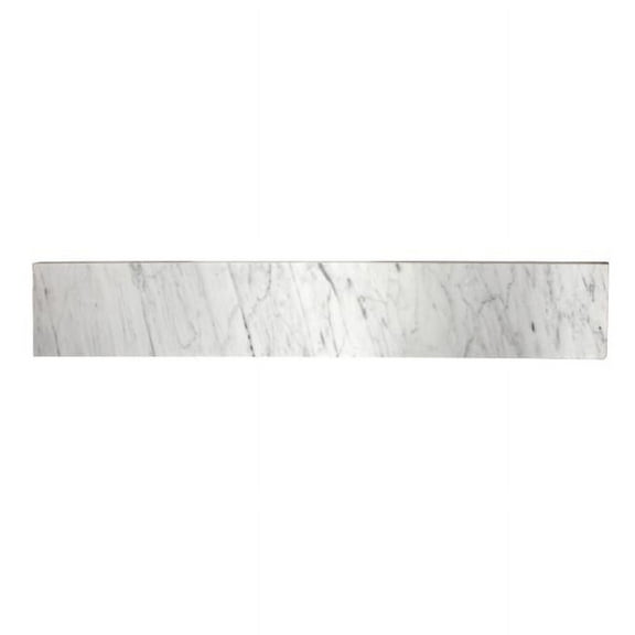 Fauceture KVPB30MBS 30 in. Templeton Carrara Marble Vanity Top Backsplash, Carrara White
