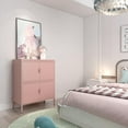 thumbnail image 6 of Elegant Metal Locker Cabinet with 4 Doors, Metal Accent Cabinets,Home Office Storage Lockers Sideboard for Kitchen, Living Room, Entryway,Pink, 6 of 7