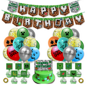 Minecraft Themed Birthday Party Supply, Minecraft Party decorations, boy birthday party decorations