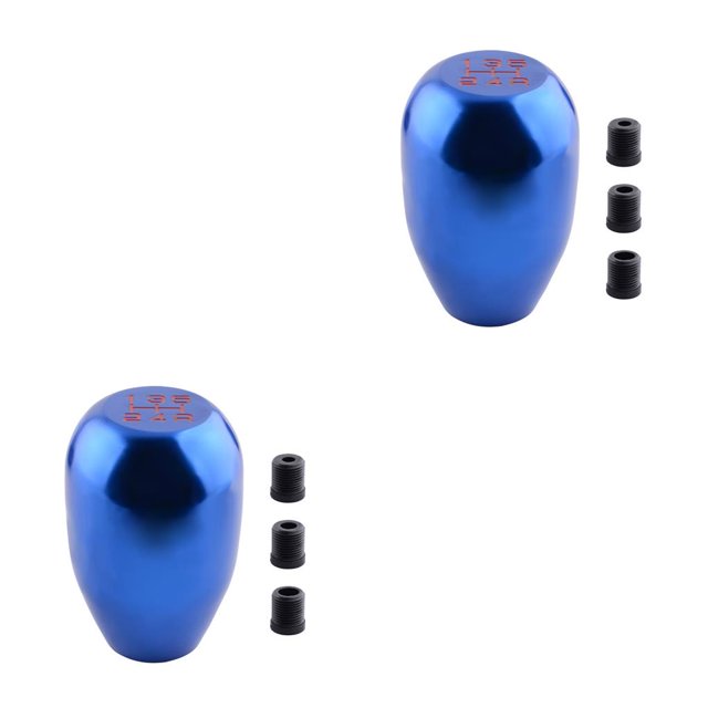 Speravity Perilla de palanca de cambios de aluminio Universal Racing MT 5 para coche, perilla de palanca de cambios de repuesto Manual, perilla de palanca azul 2piezas Speravity CBP035115