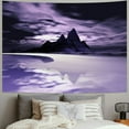 thumbnail image 2 of Fenyluxe Mountain Purple Sky Water Print Tapestry Unique Home Decor Wall Hanging Art for Living Room Bedroom Dorm Decoration 60x50inch, 2 of 6