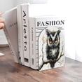 thumbnail image 6 of Zufioo Whimsical Owl On Branch Print Wooden Bookends, Metal Bookshelf Non-slip Bookends, Home Furnishings Suitable for Bookcases Offices, 6 of 8