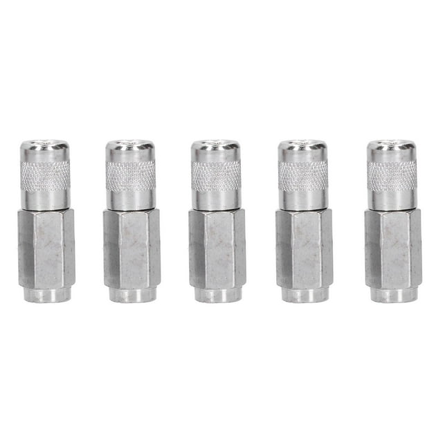 5Pcs Grease Gun Coupler Tightly Bite Durable WearResistant Grease Gun Flat Nozzle for Equipment Maintenance
