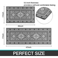 thumbnail image 6 of 2 Piece Boho Kitchen Rugs Set, Farmhouse Bohemian Decor Washable Absorbent Non-Slip Floor Mat for Sink, Home Indoor Carpet Laundry Kitchen Dining Room 17"x47"+17"x30" Gray, 6 of 6