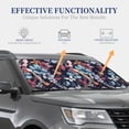 thumbnail image 4 of Bingfone Flowers Ad Butterflies Print 2-Piece Sun Shade Front Windshield - Foldable Car Front Window Sunshades For Most Sedans Suv Truck - Large, 4 of 7