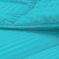 thumbnail image 5 of D.N.G. BEDDINGS 800 Thread Count 3 Piece Comforter Set, 100% Egyptian Cotton Cover, Damask Stripe, Oversized Super King Size, Turquoise Blue Color, 5 of 6