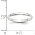 thumbnail image 5 of Solid 14k White Gold 2.7mm Lightweight Half Round Wedding Band Size 5 - Ring Size 5.0, 5 of 8