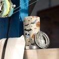 thumbnail image 3 of 20oz Tumblers Vintage Halloween Icons Pattern Stainless Steel Vacuum Insulated Double Wall Travel Tumbler Cups Mug with Lid and Straw,Cleaning Brush for Cold & Hot Drinks, 3 of 7