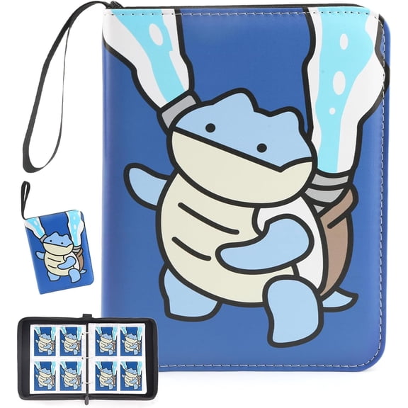 Collectible Trading Card Albums, 400 Card Holders with 50 Removable Sleeves, Portable 4 Pockets Collectible Trading Card Binder, PU Card Collection Binder for MTG, TCG, Sport Card, Game Cards