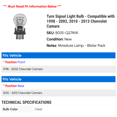 thumbnail image 2 of Turn Signal Light Bulb - Compatible with 1998 - 2002, 2010 - 2013 Chevy Camaro 1999 2000 2001 2011 2012, 2 of 2