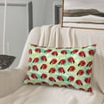 thumbnail image 5 of Lsque Red Ladybugs And Leaf Pattern Pillow Case – Soft & Cozy Throw Pillow Cover, Hypoallergenic Cushion Case for Sleeping Women with Envelope Closure-14"x20", 5 of 6