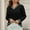 🔥 Black, variant on Sentmoon Women's Clothes V Neck Soft and Cozy Knitted Long Sleeve Fall Outfit Solid Color Plus Size Loose Women Blouse Trendy Winter for Cool Fall Days L