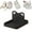 Black, variant on Spoon Rest With Lid Holder: Foldable Silicone Spoon Holder High Temperature Spoon Organizer Spatula Holder For Kitchen Counters & Stove Tops,3* Shelves,White+Black+Grey