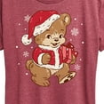thumbnail image 3 of Instant Message - Santa Teddy Bear - Women's Short Sleeve Graphic T-Shirt, 3 of 6
