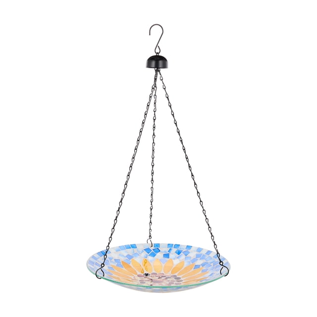 Mainstays Mosaic Hanging Glass Birdbath