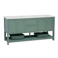thumbnail image 3 of Lakeshore 72" Double Bathroom Vanity with Sage Green Cabinet and Engineered White Top, 3 of 6
