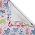 thumbnail image 6 of Ambesonne Cartoon Valance & Curtain, Teddy Bear and Bunny Art, 55"x30", Pale Pink Blue Rose, 6 of 6