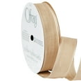 thumbnail image 3 of (3 pack) Offray Ribbon, Oatmeal Brown 5/8 inch Woven Ribbon, 12 feet, 3 of 12