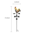 thumbnail image 4 of Veleta de metal con forma de gallo, veleta, vallas de jardín, patio de juego TFixol Apuestas, 4 of 7
