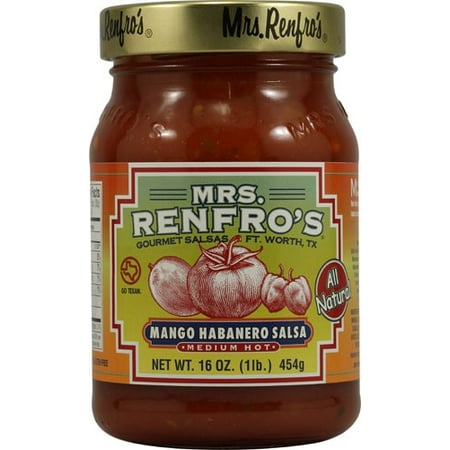 (2 Pack) Mrs. Renfro's Habanero Salsa Medium Hot Mango 16