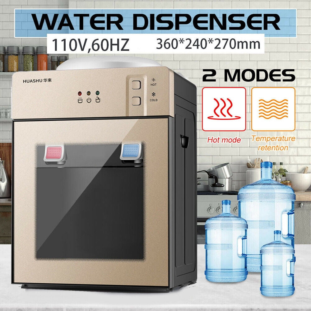 5 Gallon Cold Hot Smart Water Cooler Dispenser, Top Loading Countertop, Champagne Gold
