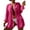 Hot Pink, variant on Swimsuit Coverup for Women Sheer Mesh Lightweight Long Sleeve Lapel Collar Open Front Cardigans Beach Cover Up