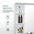 thumbnail image 3 of BarberPub Wall Mount Styling Station & Mirror Shampoo Bowl High-End Styling Beauty Salon Furniture Set 3145, 3 of 9