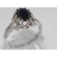 thumbnail image 2 of LBG British Made 925 Sterling Silver ring with Natural Sapphire Womens Promise Ring - 33 size options - Size 11.25, 2 of 7