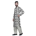 thumbnail image 3 of Atasi Printed Pathani Kurta With Salwar For Men Indian Summer Ethnic Set, 3 of 5