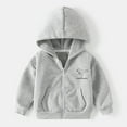 thumbnail image 2 of Utlike Toddler Boys Jacket Baby Long Sleeve Dinosaur Print Hoody Jacket Zip Up Coat Fall Winter Outwear Boys School Jackets Regular Fit Size 18 Months-24 Months, 2 of 8