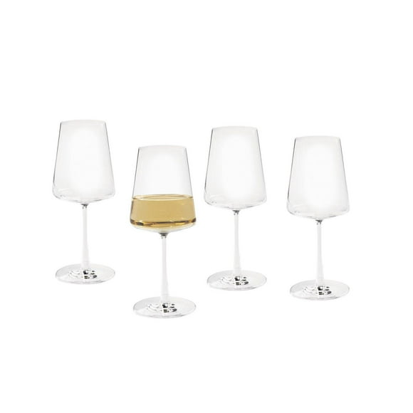 Better Homes & Gardens Clear Flared White Wine Glass with Stem, 4 Pack, White Wine Glass