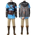 thumbnail image 4 of Disfraz de Cosplay de Zelda Breath of the Wild Link, camisa, capa, accesorios, conjunto para adultos y niños, para fiesta de carnaval, 4 of 5